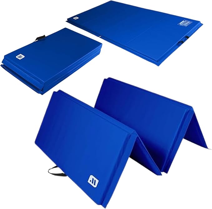 We Sell Mats - 4 ft x 8 ft x 2 in Premium Personal Fitness & Exercise Mat for Home Workout - Lightweight and Folds for Carrying – All Purpose Home Gym Mat – Thick Mat for Yoga, Pilates, Stretches