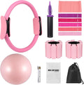 Yoga Full Body Training Pilates Kit for Women, Pilates Ring Set, Weights, Resistance Bands, Pilates Ball for Home Workout, Plus Tape Measure