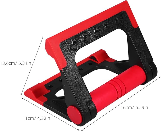 Push-up Bars and Stands Pair, Red Non-slip Pushup Rack for Men and Women, Foldable Fitness Equipment for Home Strength Training and Chest Muscle Exercise