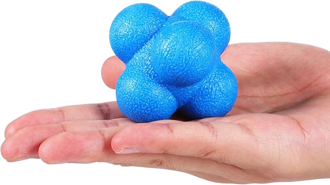 Luxshiny 6PCS Agility Reaction Balls - Multi-Surface Training Balls for Reflex, Hand-Eye Coordination & Speed - Baseball/Tennis/Badminton Sports Equipment (4cm, Assorted Colours)