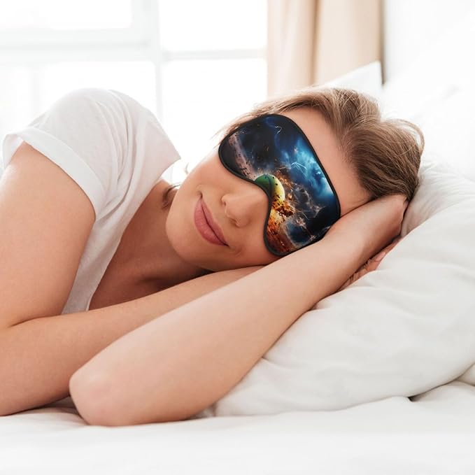 Lightning Tennis Head-Mounted Double-Sided Light-Blocking Sleeping Eye mask to Protect Eyes and Relieve Eye Fatigue