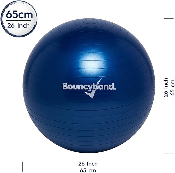 Bouncyband Balance Ball – Create Flexible Seating to Improve Focus at School, Office, or Home with This No-Roll Weighted Ball