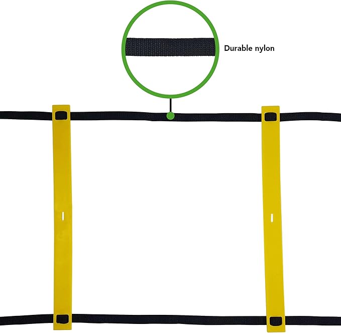 Tunturi Unisex's Functional Agility Ladder Speed Soccer, Black, 4.5 m