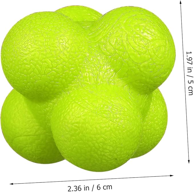 VICASKY Hexagonal Reaction Balls Set for Agility Training 6 Pcs Fitness Exercise Balls for Hand-Eye Coordination Speed Reflex Development