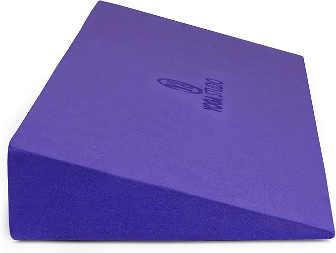 Yoga Studio Lightweight EVA Non-Slip Slanting Yoga Pilates Wedge | Sports Wedge for Squats Pushups Pressups | Supportive Wedge Riser Block - 50 x 15 x 5cm