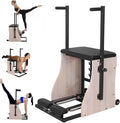Pilates Chair: Pilates Chair for Home Workouts, Split-Pedal Stability Combo Chairs with Handles, Yoga Fitness Trainer with Resistance Bands and Springs Split Pedal Handles for Home Gym