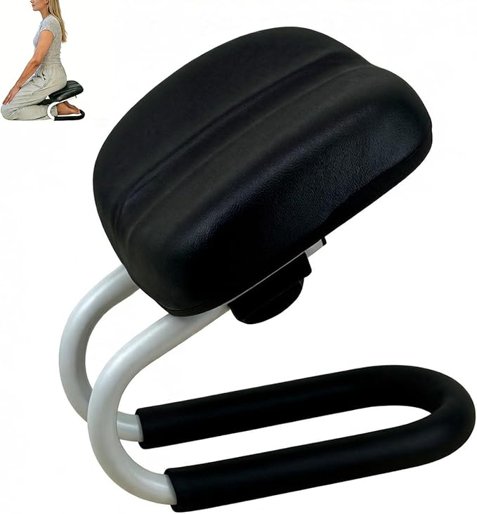 Meditation Stool，Portable Metal Kneeling Stool， with Anti-Slip Covers and Adjustable Height，The Angle Design is Ingenious and Ergonomic，Ergonomic，Suitable for Prayer, Meditation and Yoga