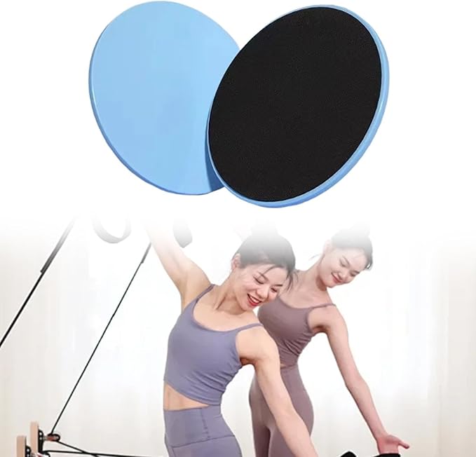 Yiju 2Pcs Core Sliders Double Sided Gliding Discs Portable Workout Equipment for Home Exercise Improve Balance Core Strength
