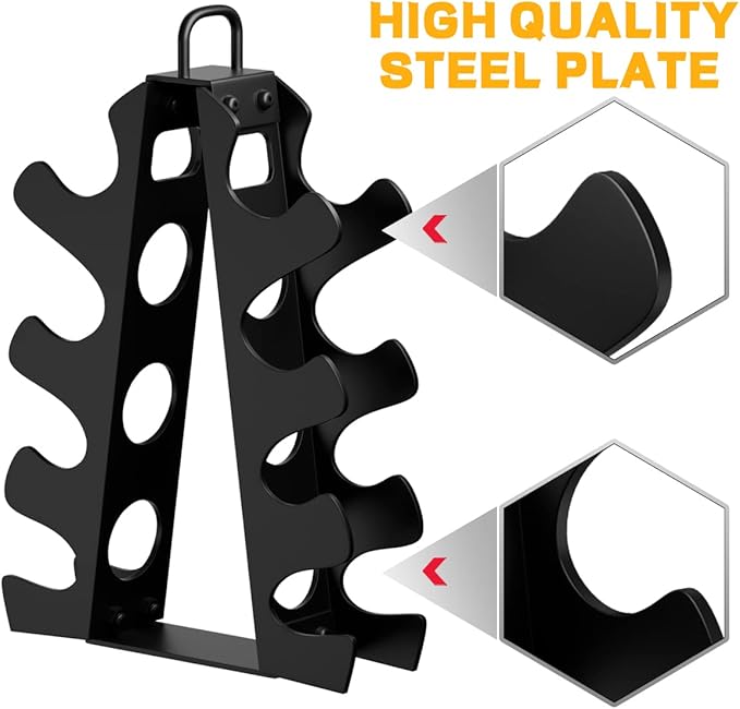 Weight Rack for Dumbbells,A-Frame Dumbbell Rack Stand Only, Alloy Steel Dumbbells Storage Rack with Handle for Home Gyms Workout (Dumbbells not include)