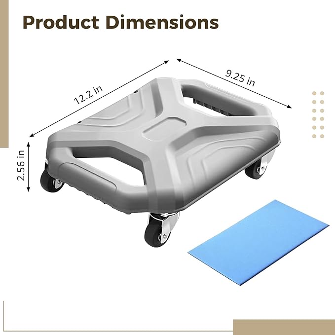 Ab Roller Wheel with Knee Pad for Home Gym, Core Trainer Plank Ab Roller Wheel, Fitness Silent Gliding Disc, Gray
