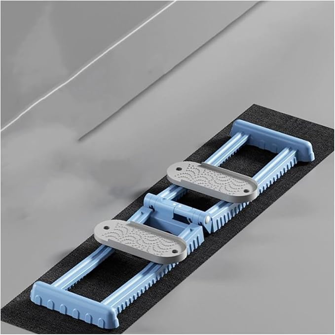 Foldable Skiing Exerciser Leg Splitter Ski Machine Portable Body Slimming Trainer Collapsible Leg Magic Machine Yoga Fitness Equipment for Use(Blue,Anti-Slip Floor mat)