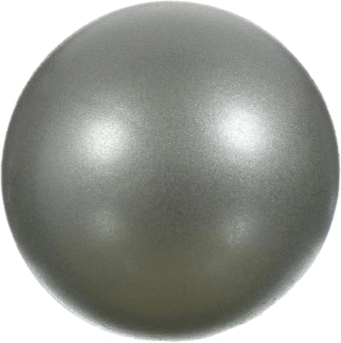 Pilates Set, 2 Pcs Silver-Gray Stability, 7.9 In Inflatable Exercise For Yoga, Anti-Burst Pvc, Core Training, Includes Straw