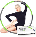 Auoxer Fitness Exercise Weighted Hoops, Lose Weight Fast by Fun Way to Workout, Fat Burning Healthy Model Sports Life, Detachable and Size Adjustable Design