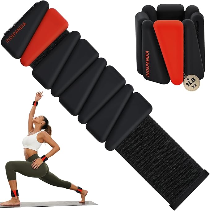 Wrist Ankle Weights for Women & Men, 2lbs/4lbs Adjustable Weighted Bangles to Boost Calorie Burn & Strength, Arm & Leg Weights for Pilates, Yoga, Walking, Barre, Gym & Home Workout