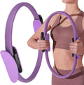 Yoga Pilates Ring Dual Grip Magic Circle - Adjustable Fitness Exercise Ring for Core Strength, Toning & Rehab, Non-Slip Lightweight Body Workout Tool Kit for Home Gym, Yoga, and Pilates (PP)