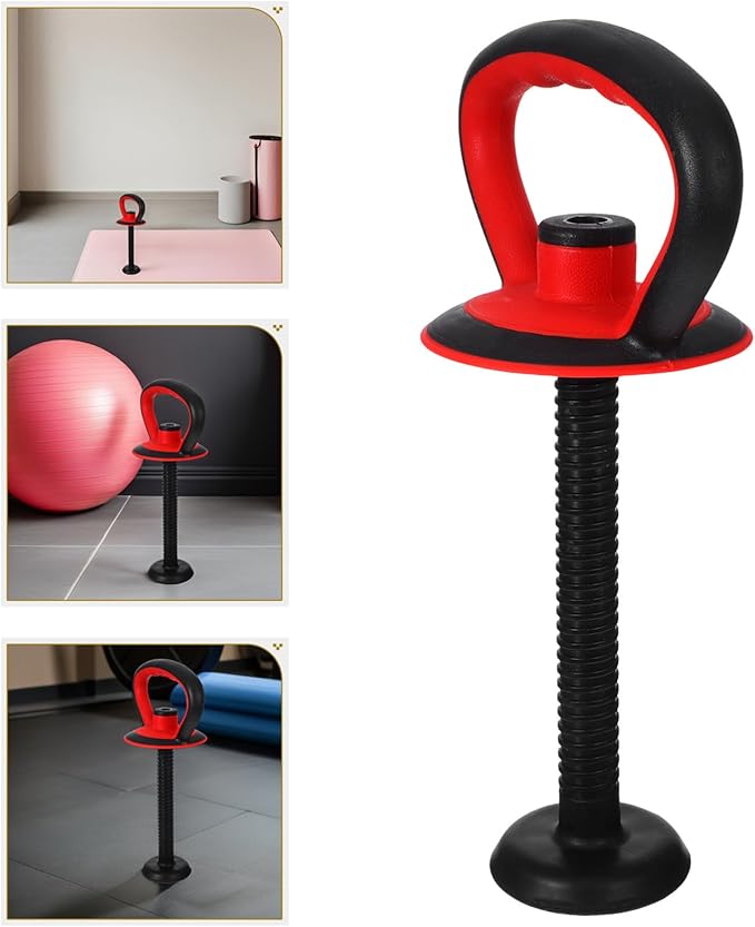 Kisangel Adjustable Kettlebell Handle with Base Nut for 40 Lb Weight Plates Anti-Slip Grip Attachment for Strength Training and Full Body Workouts at Home or Office