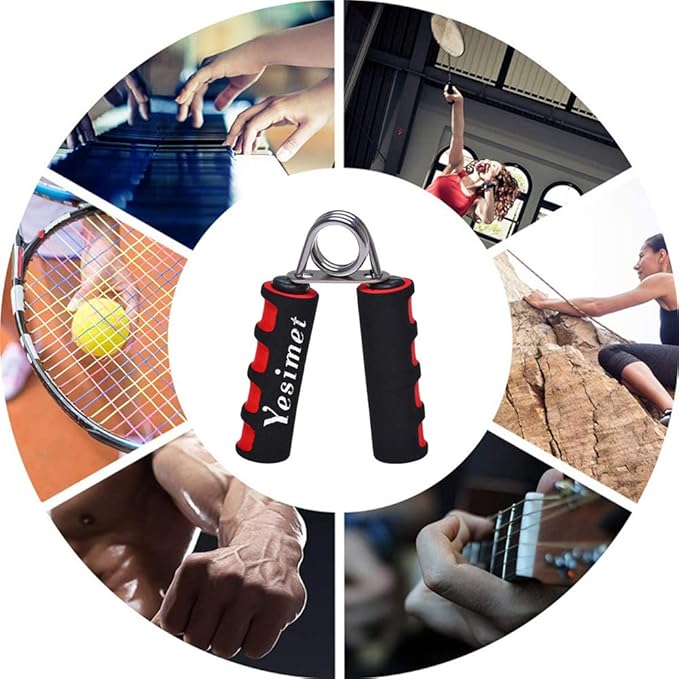 Hand Grip Strengthener Set, Forearm Exerciser, Finger Exercise Gripper, Grip Strength Trainer, hand Trainer-Soft Foam Hand Exerciser for Quickly Increasing Forearm and Hand Grips,2 Pack