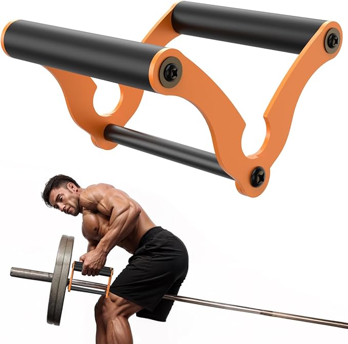 V Bar Landmine Handle Attachment for Barbell Bar, Solid Multi-Grip Landmine Handle Attachment with Non-Slip Rubber Handle, Fits Olympic Bars Strength Training Bars