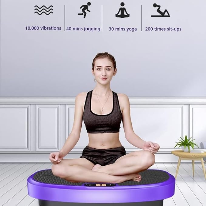 3D Vibration Plate Exercise Machine - Dual Motor Oscillation, Pulsation 3D Motion Vibration Platform - Full Whole Body Vibration Machine for Home Fitness