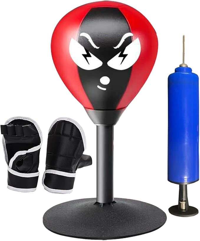 Boxing Reaction Ball Sports Reflex Bag Boxing Equipment, Professional Boxing Speed Ball with Stand for Workout Home Gym MMA, WithHalfFingerGloves