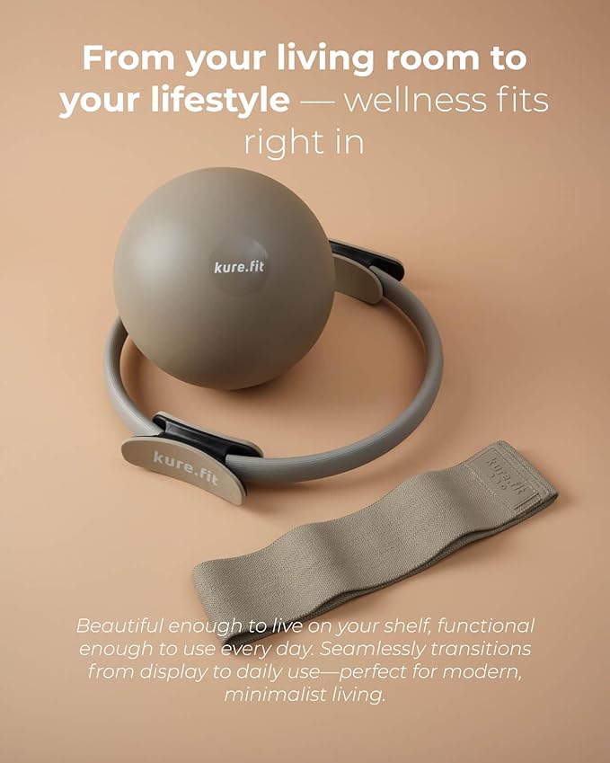 Pilates Kit for Women – Home Pilates Equipment Set with Ring, Ball & Resistance Bands | Pilates Starter Kit with Accessories in Gift Box