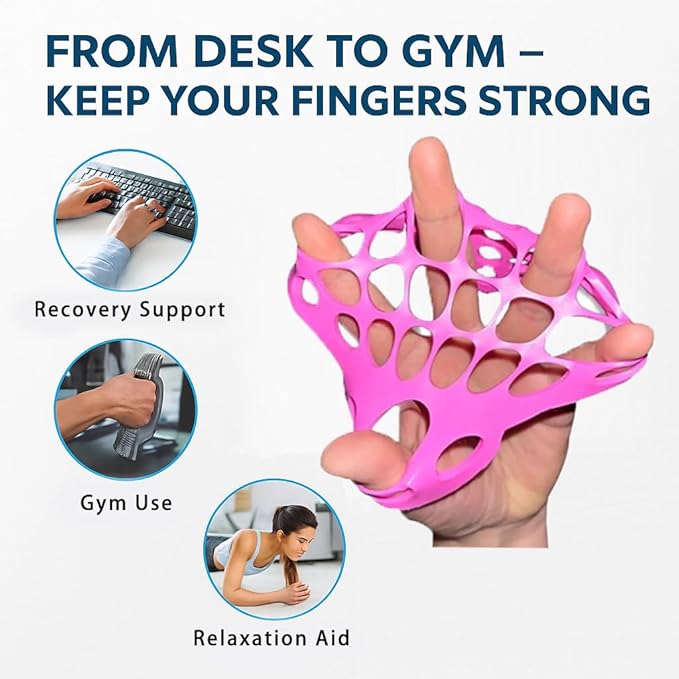 Finger Exerciser & Hand Therapy Equipment (2-Pack) – Finger Stretcher for Finger Strengthening, Grip Training, and Physical Therapy | Hand Exercise Web with Dual Resistance Levels