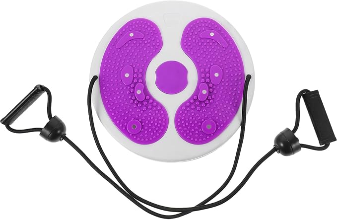 VICASKY Body Twisting Disc with Rope Purple Waist Massage Machine Fitness Twisting Board for Indoor Abdominal Exercise and Strength Training