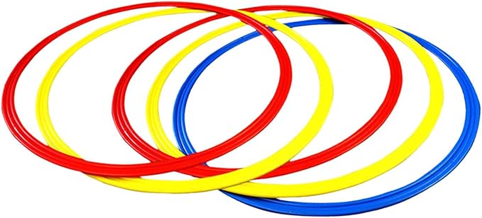 Agility Training Rings Sturdy Practical Multipurpose Portable Home Gym for Athlete Kids Soccer Trainer Badminton Sports, 30cm 5 Pieces