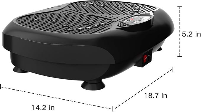 Vibration Plate Exercise Machine - Whole Body Workout Vibration Platform Lymphatic Drainage Machine for Weight Loss Home Fitness with Resistance Bands Remote