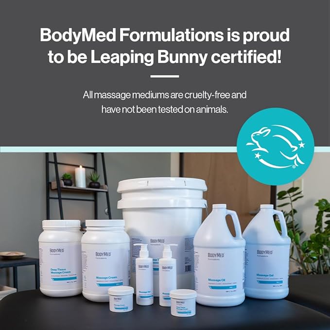 BodyMed Formulations Massage Gel, 5 gal. – Fragrance-Free, All-Natural Gel for Massage Therapy – Leaping Bunny Certified – with Arnica Extract & Jojoba – Non-Staining, & Paraben Free