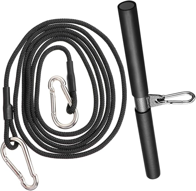 Muscle Training Accessories DIY Fitness Machine Supplies with Short Rod and 2.5m High-Strength Rope, 2pcs Gym Attachments for Home Strength Training Equipment
