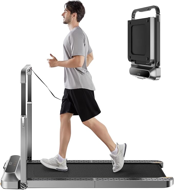 WALKINGPAD Folding Treadmill, 2 in 1 Walking Pad Under Desk Treadmill for Home and Office, Compact Foldable Design with App Control and LED Display