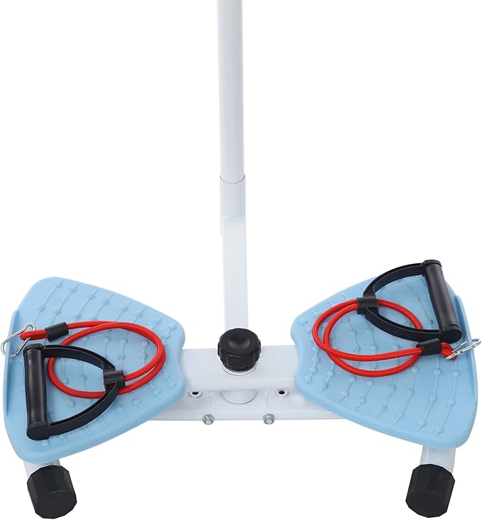 Waist Twisting Machine with Handlebar, 3 Gears Adjustable Ab Twister Machine with 2 Pull Cords, Ab Twist Board for Exercise 330lbs Load Capacity