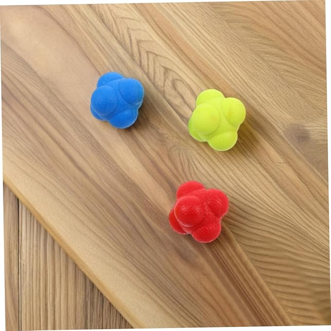 Totority 6pcs Reflex Training Balls Hand Eye Coordination Tool for Sports Improve Reaction Speed Versatile for Basketball Tennis Wrestling Durable Elastic Design