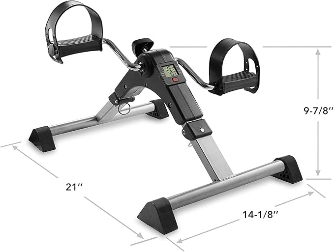 Foldable Under Desk Exercise Bike Portable Arm and Leg Pedal Exerciser