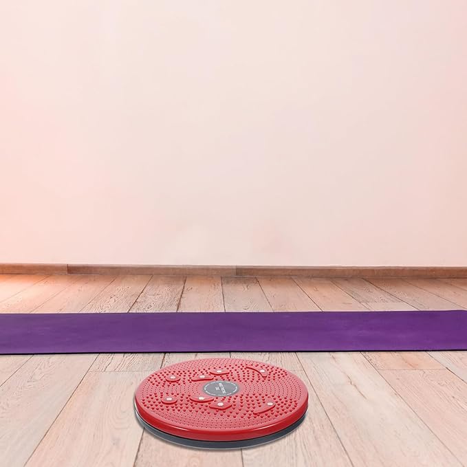 Milisten Small Waist Twisting Disc Fitness Twisting Board Red Portable Body Shaping Workout Tool for Home Exercise and Female Waist Training