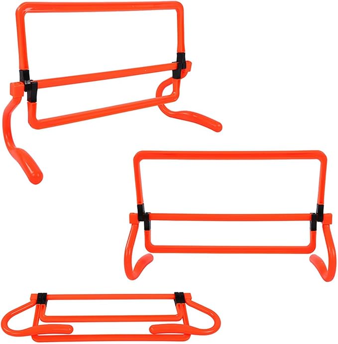 Aramox 5Pcs Football Training Hurdles, Adjustable PVC Agility Equipment for Improved Speed and Coordination for Soccer and Basketball Athletes