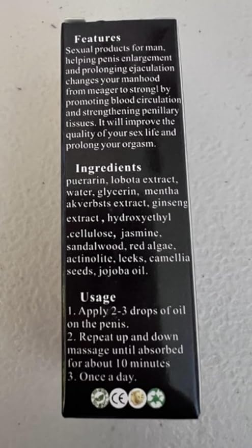 Crazylife Extra Strength Men Male Enhancement Enlarge Oil Grow Oil 10ml Enlargement