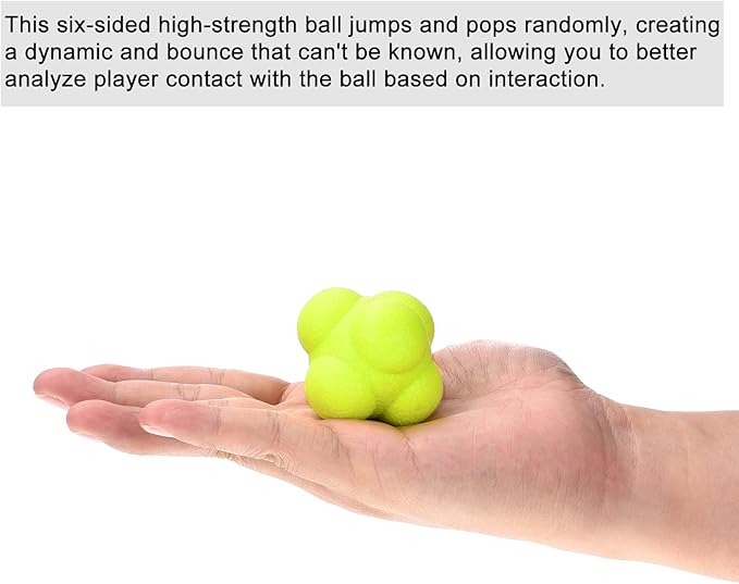 PATIKIL Bounce Reaction Balls Coordination Training Ball Agility Trainer TPR High Difficulty for Speed Reflex