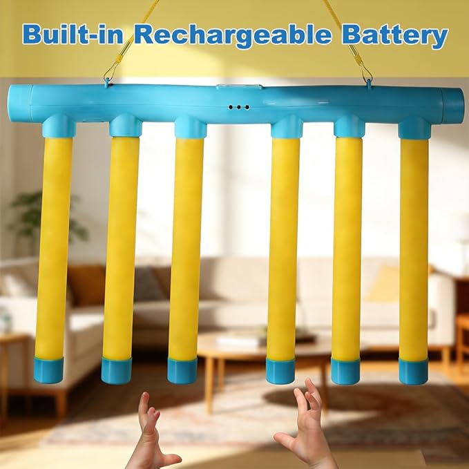 Reflective Drop Stick Challenge Game, Hand-Eye Coordination Reflex Training Toy with 3 Speed Modes, Interactive Catching Sticks Game