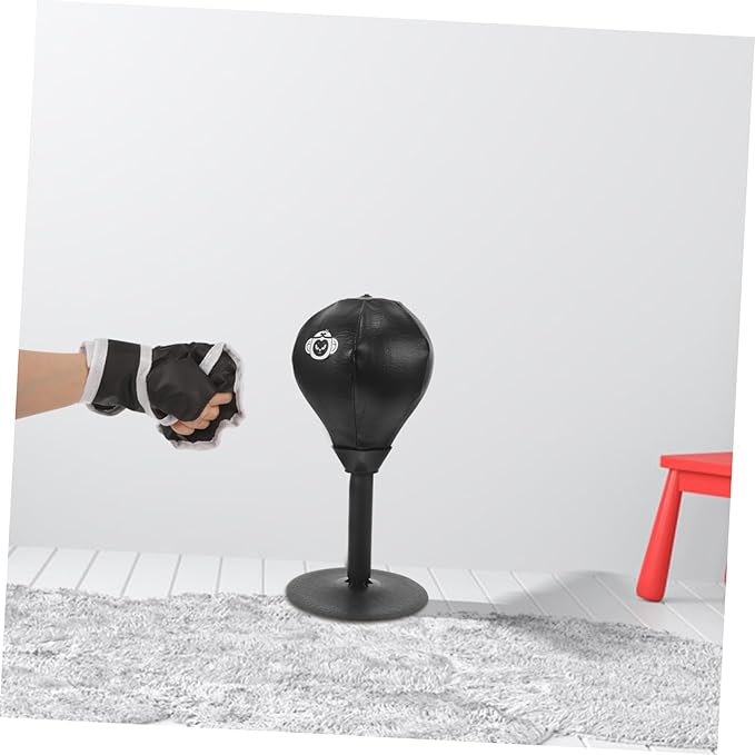 1Set Boxing Reaction Ball Suction Cup Design for Home Office Use Portable Inflatable Training Ball for Fitness Relief Reflex Improvement