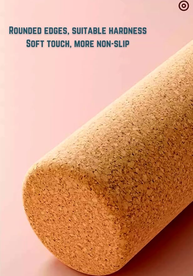 Foam Roller Physical Therapy/Natural Eco-Friendly Cork Roller/High-Density deep Tissue Massage Roller/Stretching Roller Yoga & Travel Friendly (12 * 4 Inch)