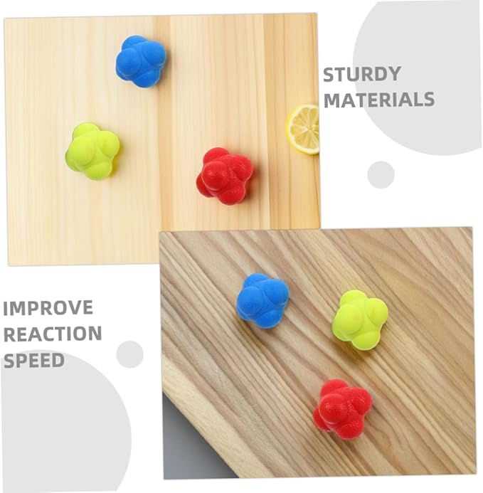 Toyvian 6pcs Reaction Speed Training Balls Enhance Hand Eye Coordination and Reflexes for Sports and Fitness and Elastic Reaction Balls for Kids and Adults