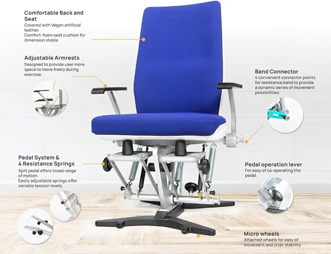 Pilates Chair Combined Home Gym Chair Home Office Exerceise Reformer Chair Gym Workout Machine for Home Gym