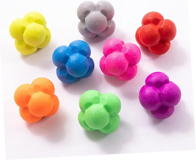 Yardwe 3pcs Agility Balls Hexagonal Reaction Ball Fitness Agile for Home Sports Training Random Color