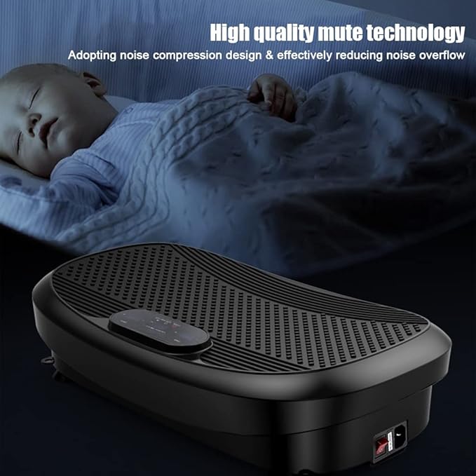 4D Vibration Plate Exercise Machine,Motion Vibration Platform,Portable,Adjustable Speed,for Home Office Fitness