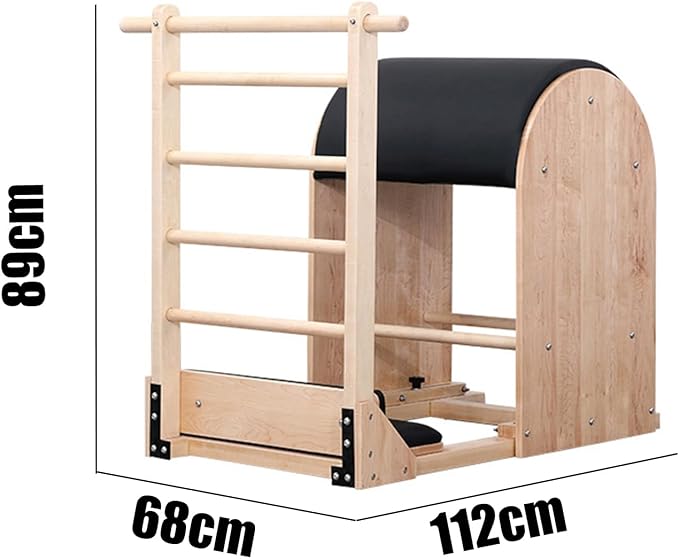 Wooden Pilates Ladder Barrel Vintage, Spine Corrector Equipment for Home Studio Pilates Machine for Beginner Workouts