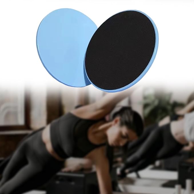 Yiju 2Pcs Core Sliders Double Sided Gliding Discs Portable Workout Equipment for Home Exercise Improve Balance Core Strength
