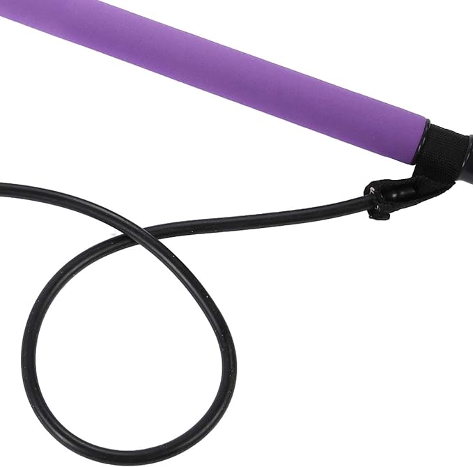 Multifunction Household Elastic Stick Pilates Bar with Pulling Rope, Steel Pipe, Portable 36.2in Fitness Equipment - Versatile Fitness Training, Yoga and Pilates Use, Lightweight