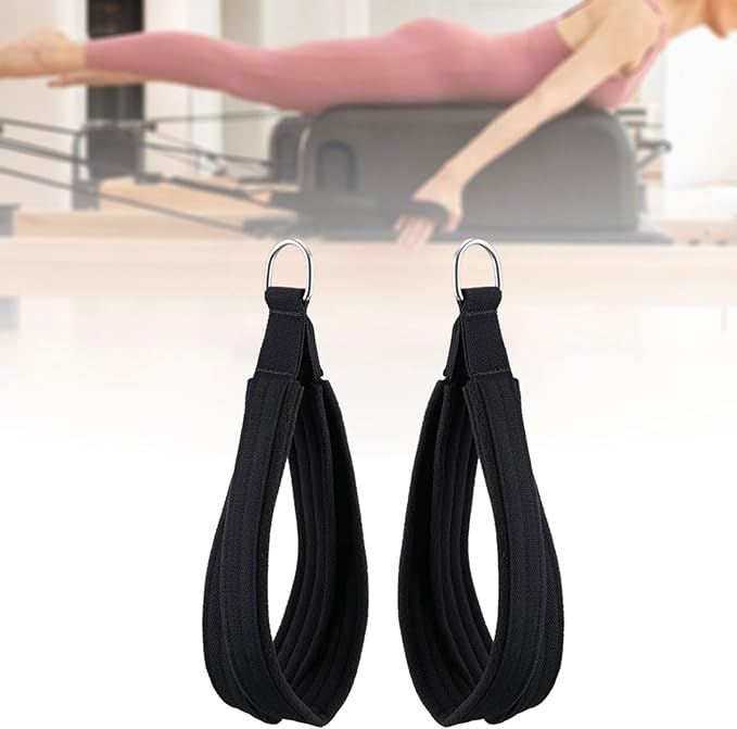 2 Pieces Double Straps Home Gym Pilates Straps Core Training Adults Improve Flexibility Yoga Ankle Padded Workout